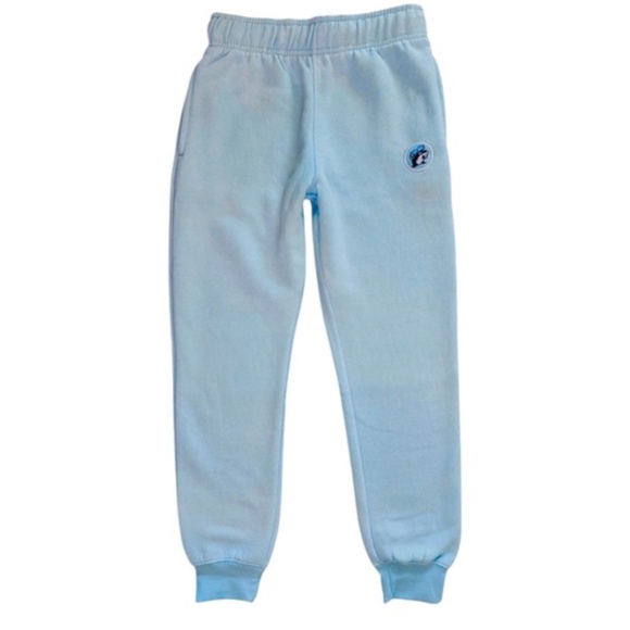 Buc-ee’s Baby Blue Fleece Jogger Sweat Pants with Elastic Drawstring Waist NWOT - Picture 1 of 6
